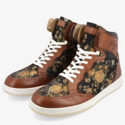 TAFT The Rapido Sneaker|Sneakers>Rapido Brown High Top Sneakers - Eden |