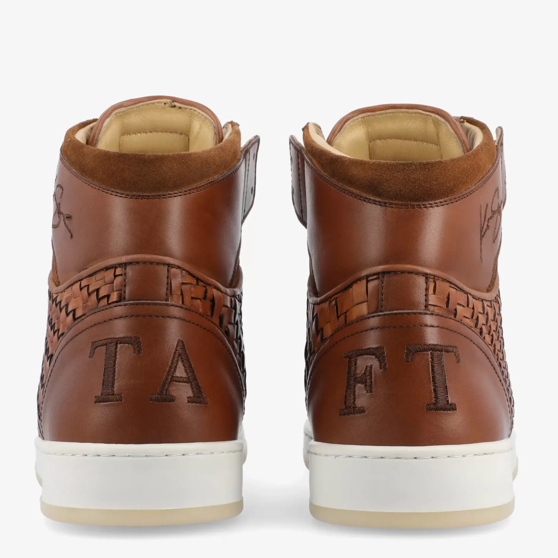 TAFT The Rapido Sneaker|Sneakers>Rapido Brown Leather Sneakers - Brown Woven |