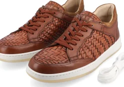 TAFT The Rapido Sneaker|Sneakers>Rapido Low In Brown Woven - Brown Mens Sneakers |