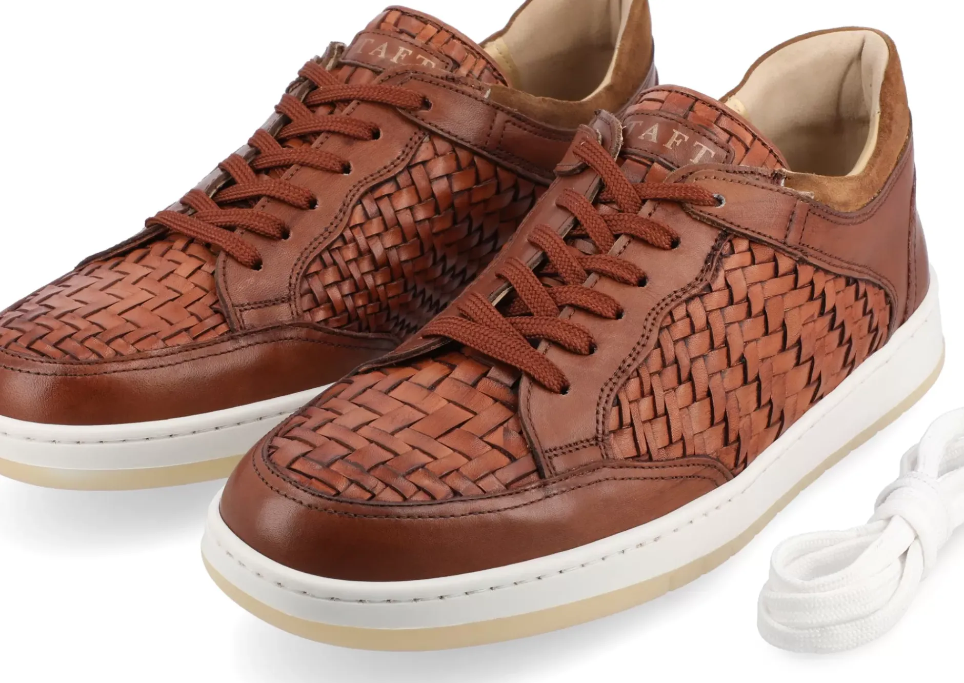 TAFT The Rapido Sneaker|Sneakers>Rapido Low In Brown Woven - Brown Mens Sneakers |