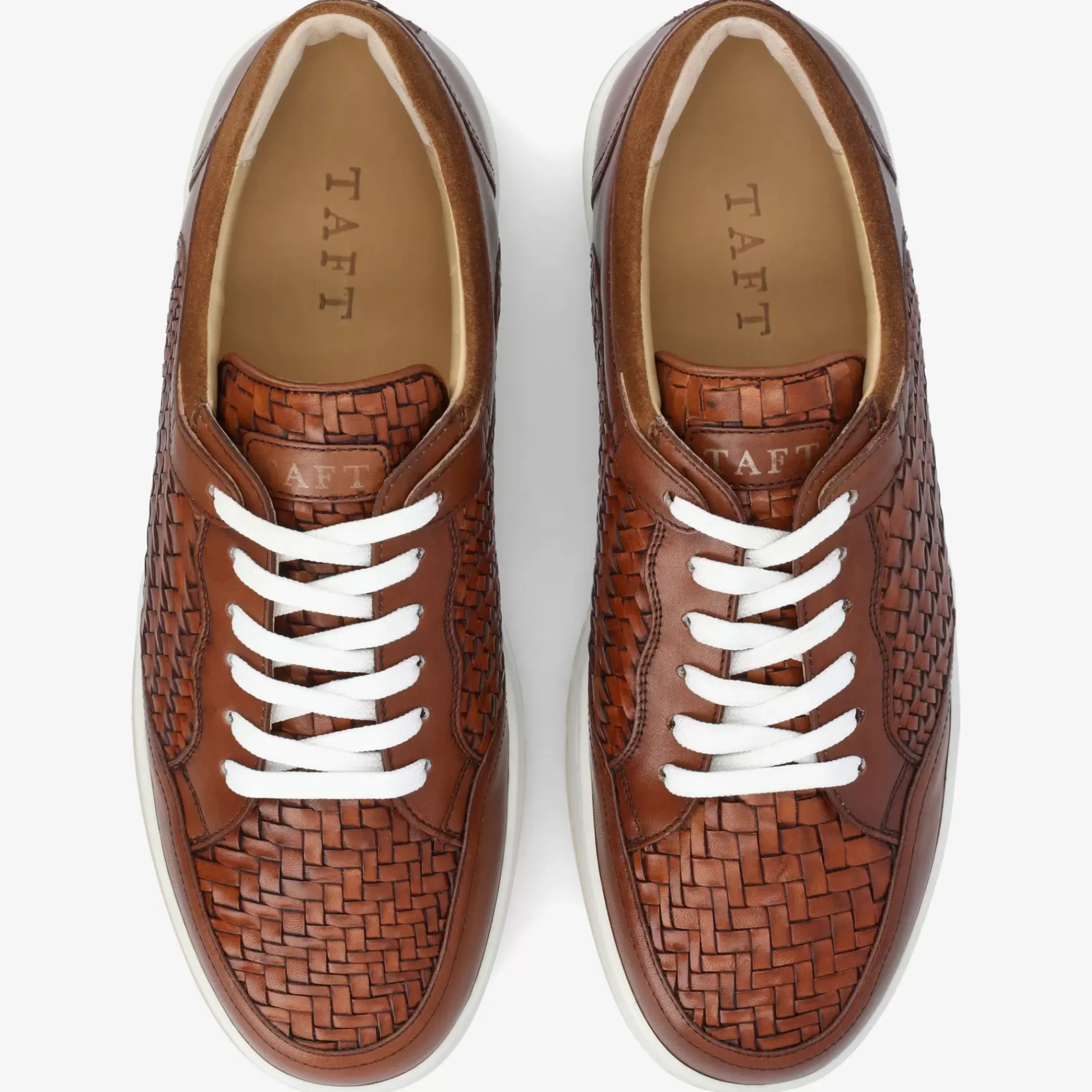 TAFT The Rapido Sneaker|Sneakers>Rapido Low In Brown Woven - Brown Mens Sneakers |