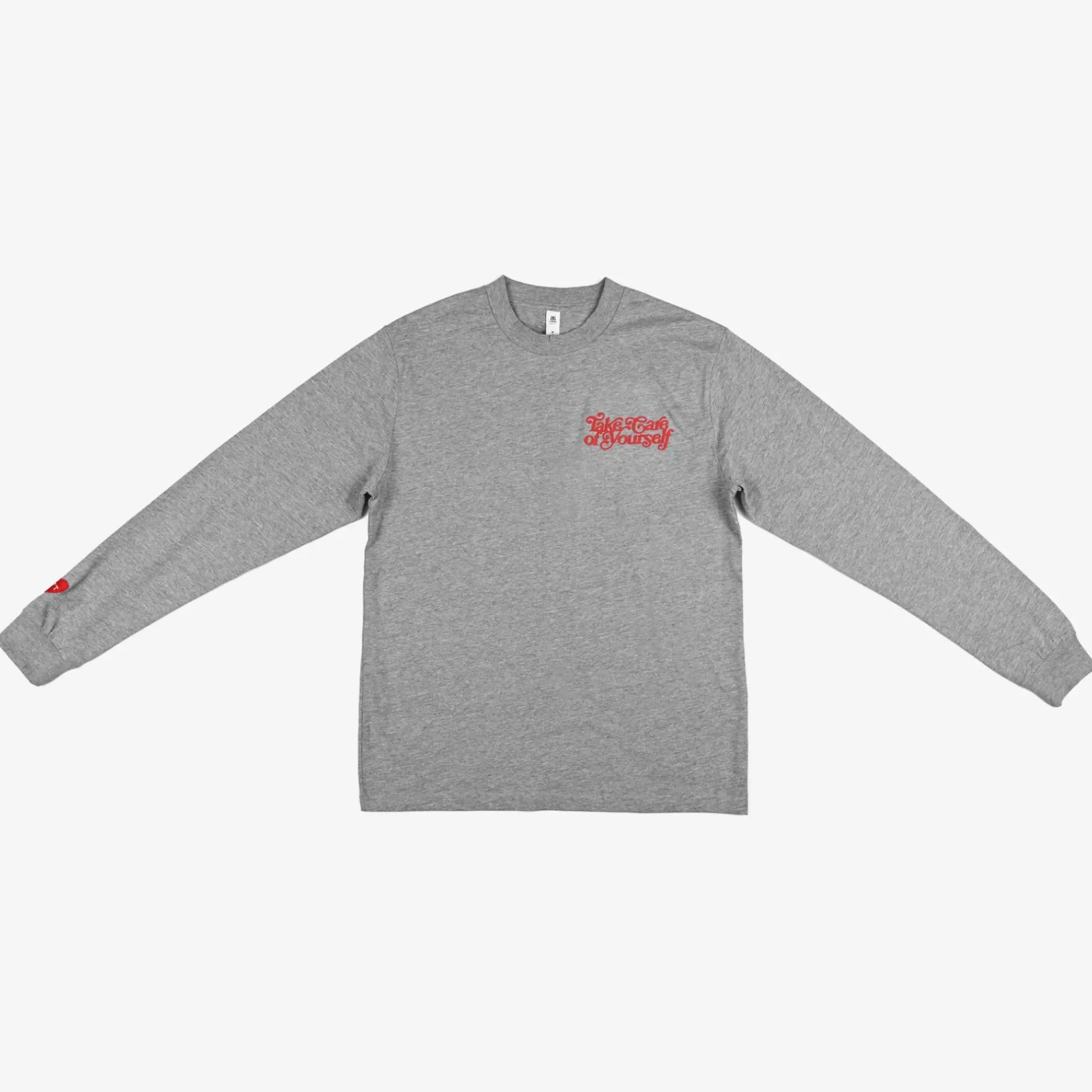 TAFT Mental Health Merch>Take Care Long Sleeve Shirt In Grey