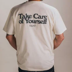 TAFT Mental Health Merch>Take Care T-Shirt In Ecru