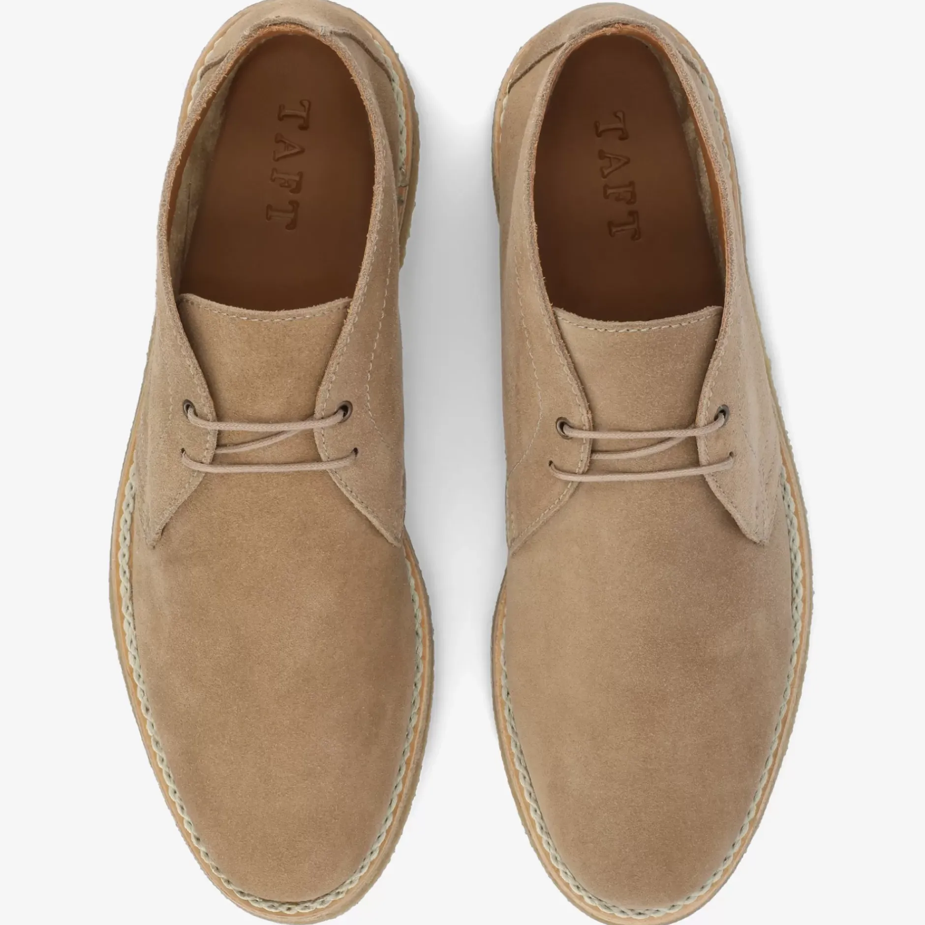 TAFT Boots>The Chukka Boot In Beige - Mens Dress Boots |