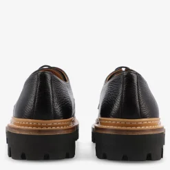 TAFT Shoes>The Country Derby In Black - Deerskin Shoe |