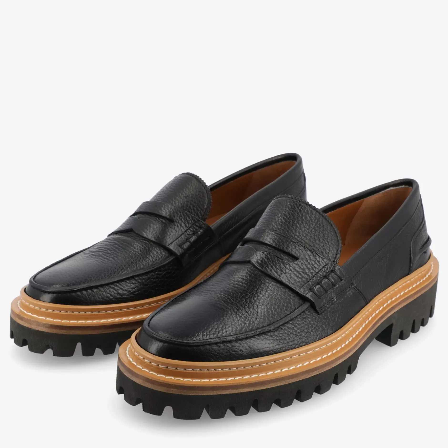 TAFT Loafers|Shoes>The Country Loafer - Black Designer Loafer |