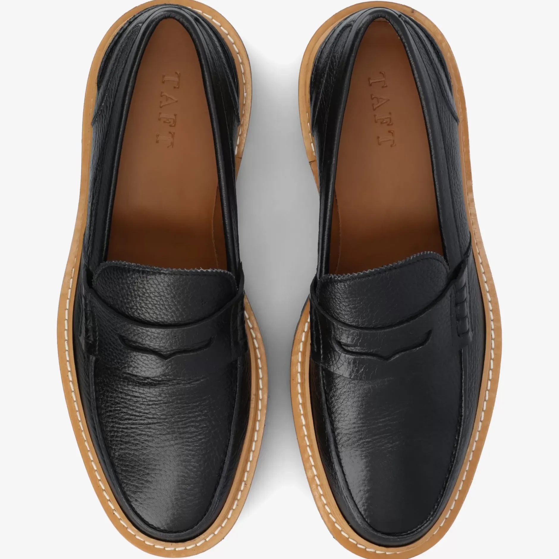 TAFT Loafers|Shoes>The Country Loafer - Black Designer Loafer |