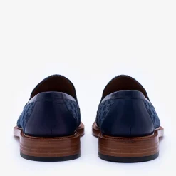 TAFT Loafers|Shoes>The Fitz Loafer In Blue Check - Blue Loafers |