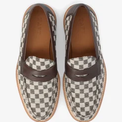 TAFT Loafers|Shoes>The Fitz Loafer In Brown Check |