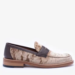 TAFT Loafers|Shoes>The Fitz Loafer In Champagne - Velvet Loafers |