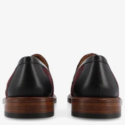 TAFT Loafers|Shoes>The Fitz Maroon Mens Loafers - Maroon Check |