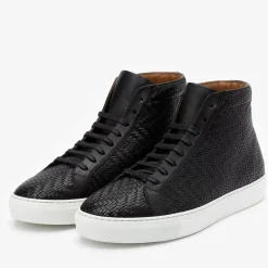 TAFT Sneakers>The Hightop Sneaker In Black Woven |