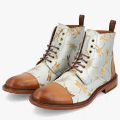 TAFT Boots>The Jack Boot In Blue Dragonfly Print |