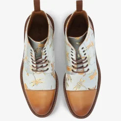 TAFT Boots>The Jack Boot In Blue Dragonfly Print |