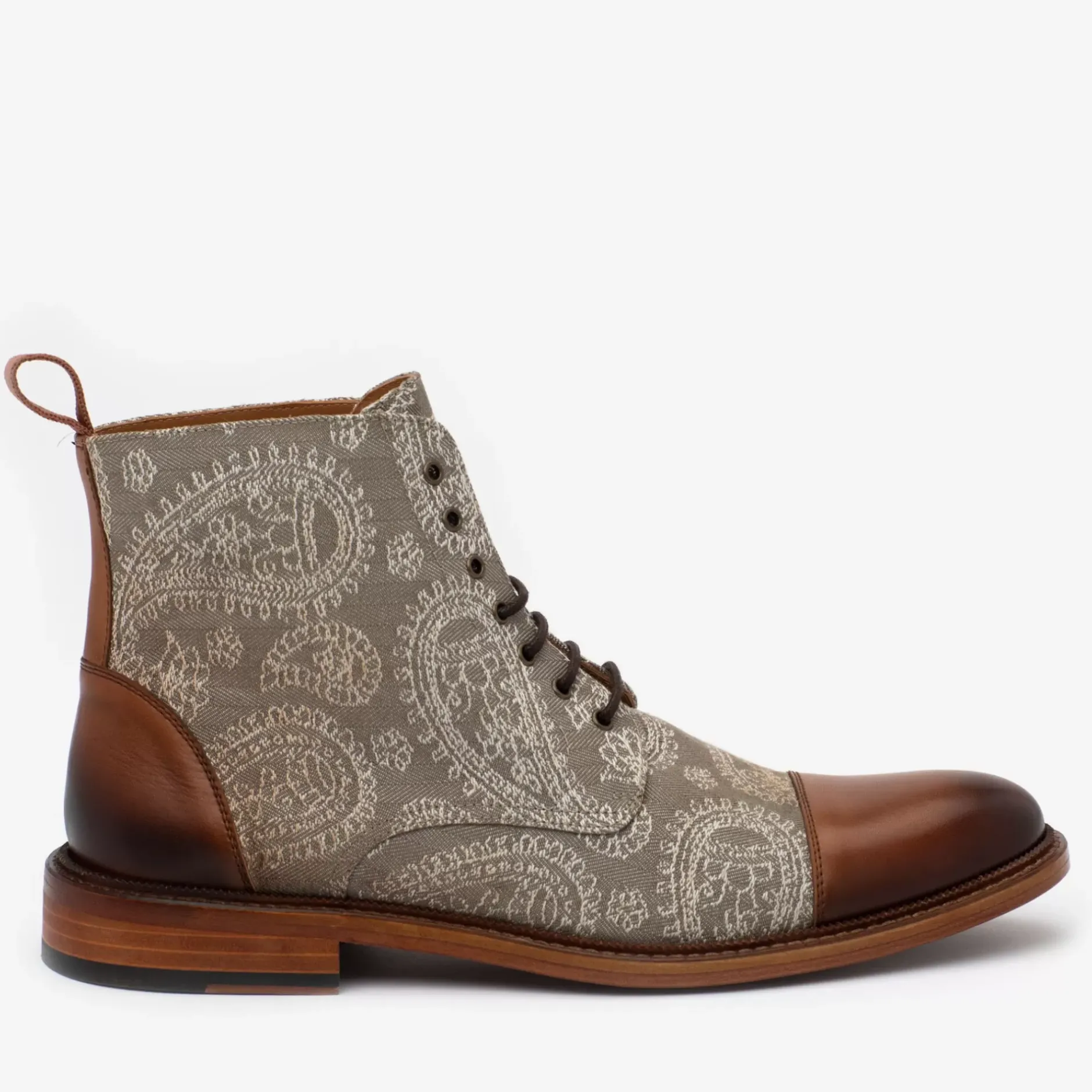 TAFT Boots>The Jack Boot In Taupe Paisley |