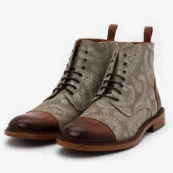 TAFT Boots>The Jack Boot In Taupe Paisley |