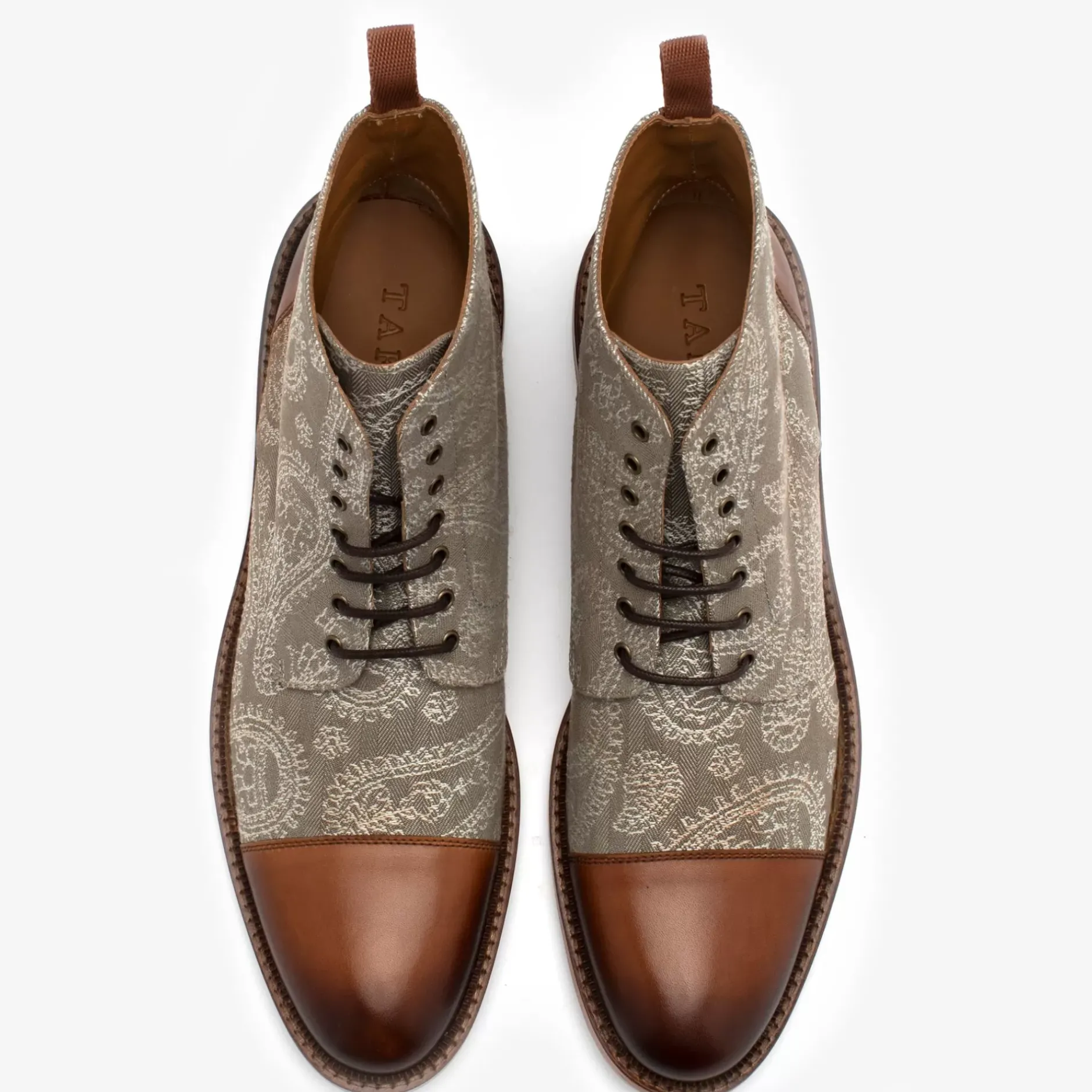 TAFT Boots>The Jack Boot In Taupe Paisley |
