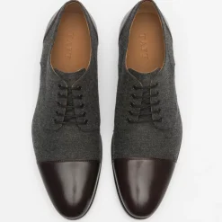 TAFT Shoes>The Jack Shoe In Grey/Oxblood Leather |