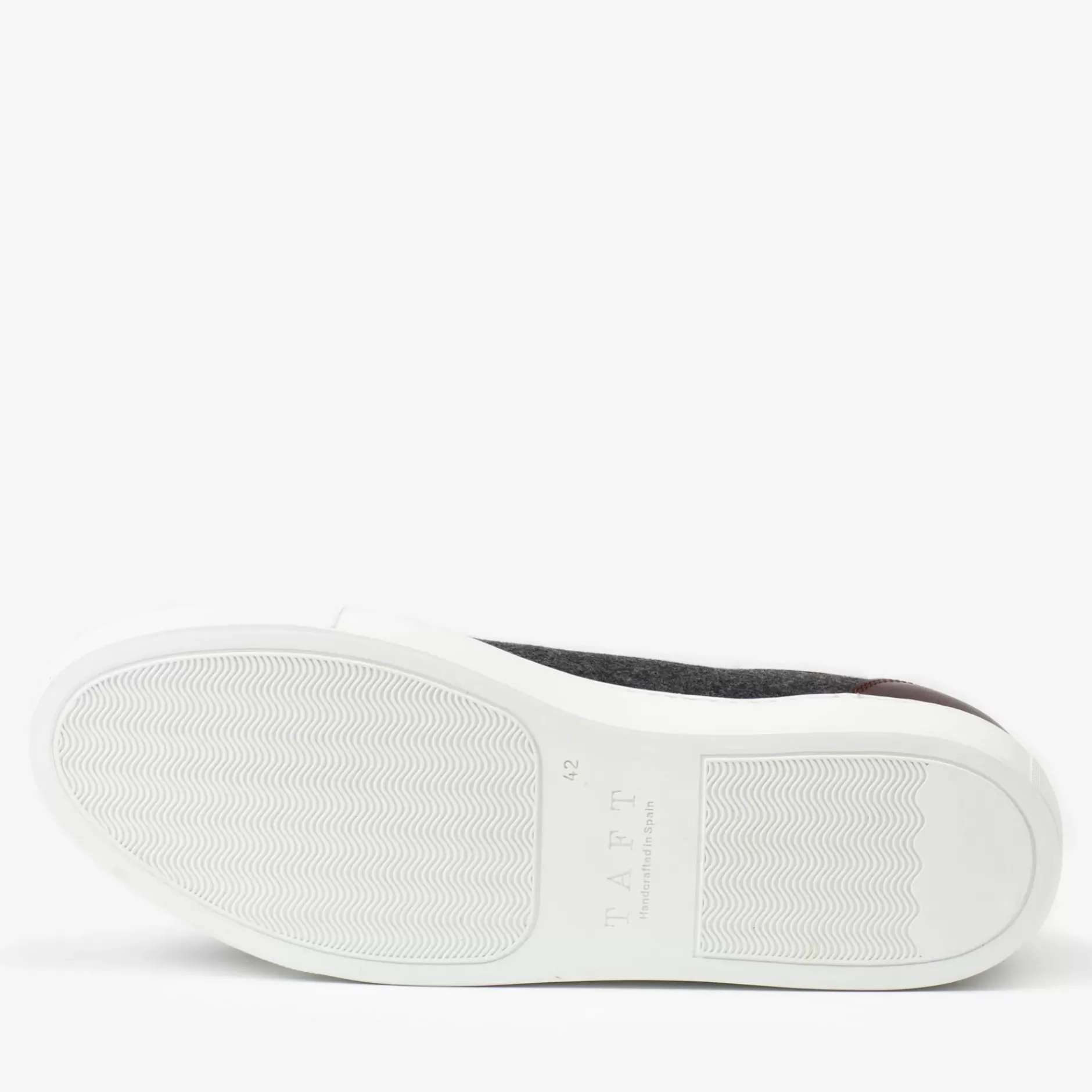 TAFT Sneakers>The Jack Sneaker In Grey/Oxblood - Wool Sneakers |