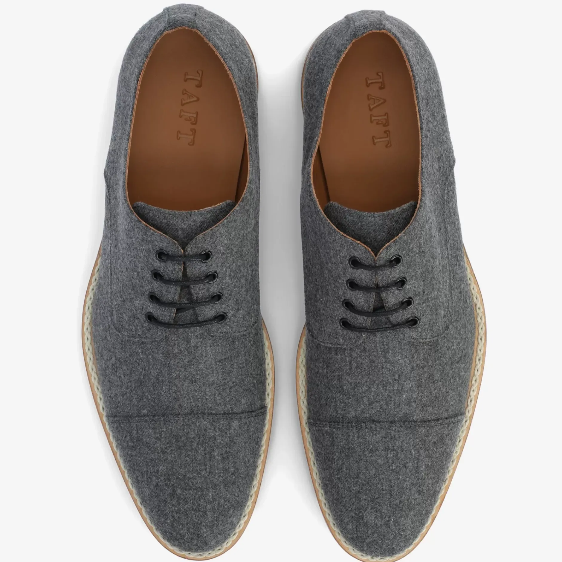 TAFT Shoes>The Kennedy Shoe In Grey Wool |