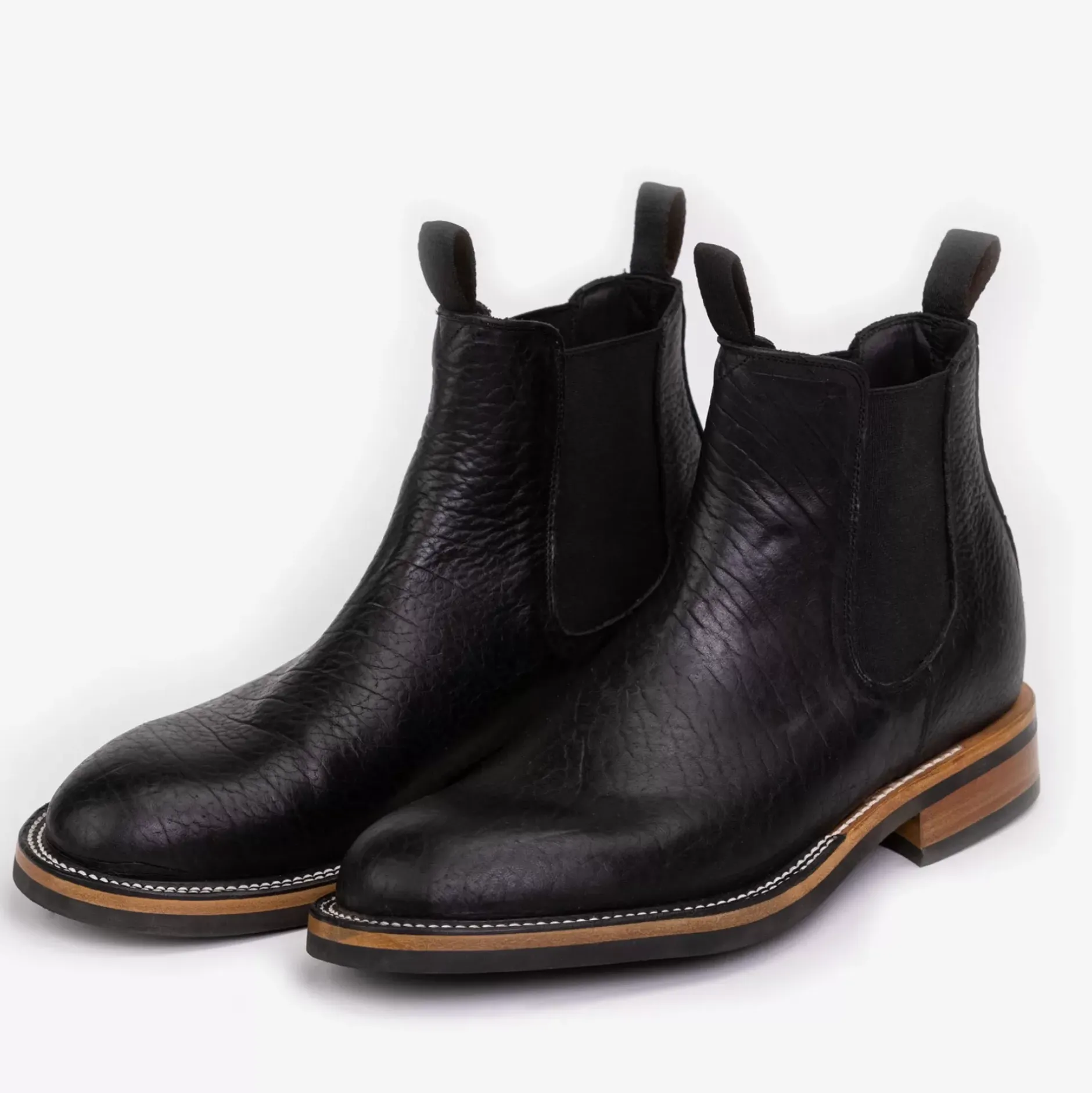 TAFT Taft Stitchdown|Chelsea Boots>The Legion Boot In Black Bison Leather |