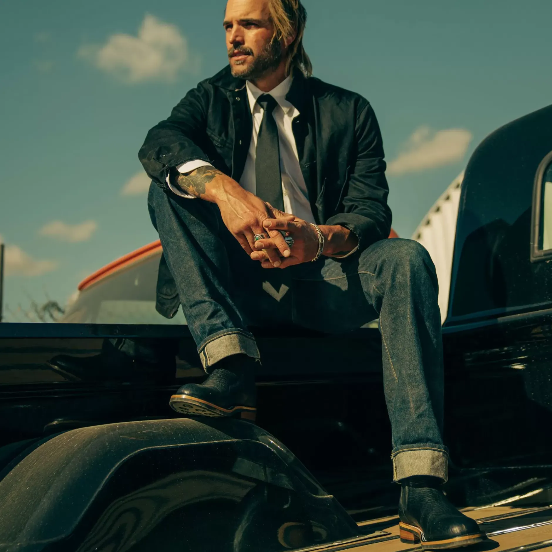 TAFT Taft Stitchdown|Chelsea Boots>The Legion Boot In Black Bison Leather |