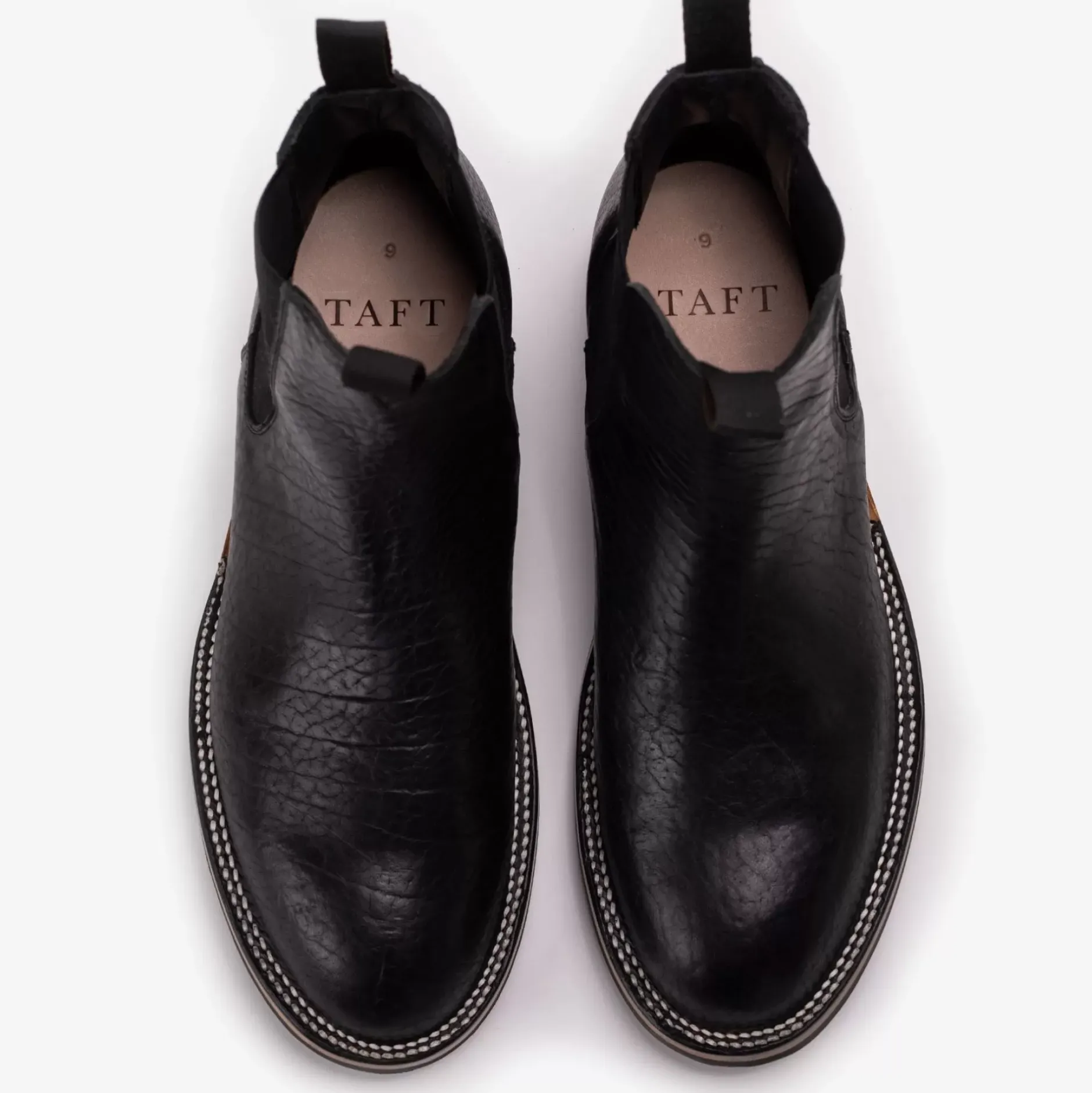 TAFT Taft Stitchdown|Chelsea Boots>The Legion Boot In Black Bison Leather |