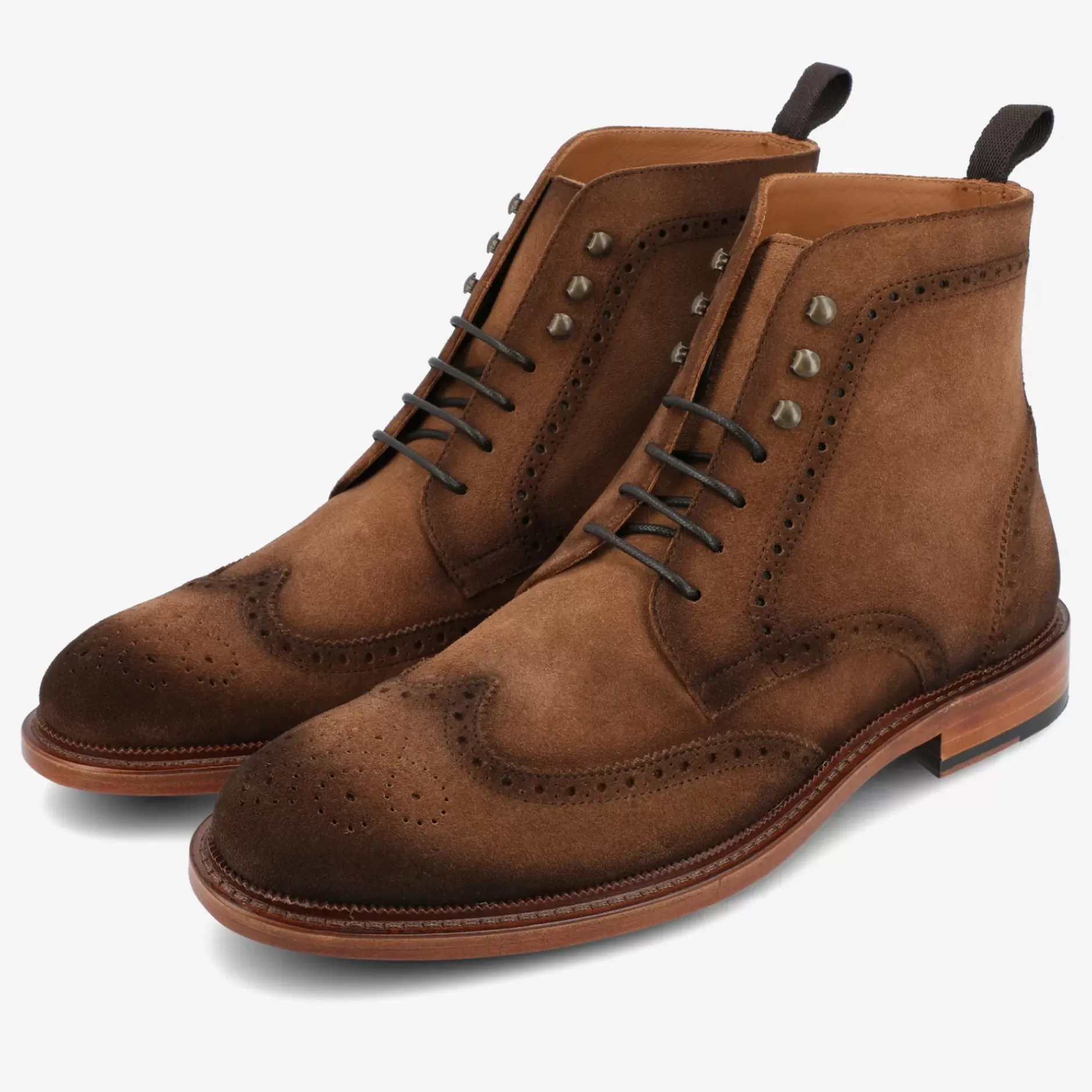 TAFT Boots>The Mack Boot In Brown - Suede Boots |