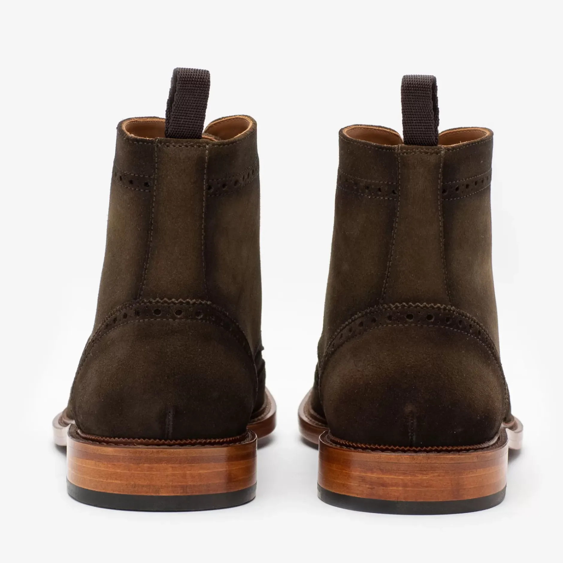 TAFT Boots>The Mack Boot In Olive - Suede Combat Boots |