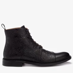 TAFT Boots>The Paris Boot In Black Floral - Ankle Boots |