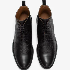 TAFT Boots>The Paris Boot In Black Floral - Ankle Boots |