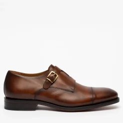 TAFT Shoes>The Prince Shoe In Coffee - Double Monk Strap Shoes |