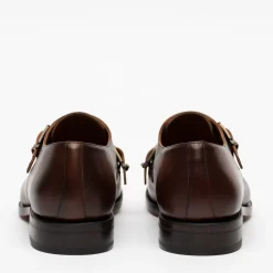 TAFT Shoes>The Prince Shoe In Coffee - Double Monk Strap Shoes |