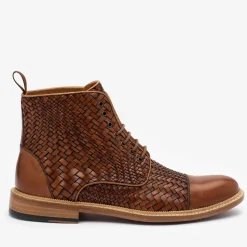 TAFT Boots>The Rome Boot In Woven - Leather Boots |
