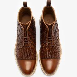 TAFT Boots>The Rome Boot In Woven - Leather Boots |