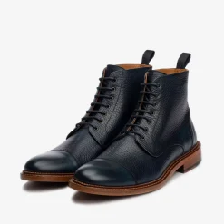 TAFT Boots>The Rome Boot - Navy Leather Boots |
