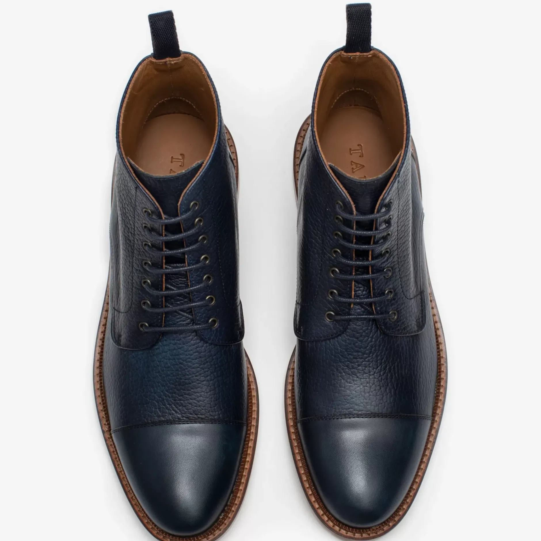 TAFT Boots>The Rome Boot - Navy Leather Boots |