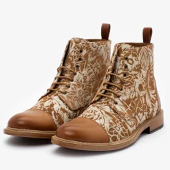 TAFT Boots>The Rome Boot - Suede Print Floral Boots |
