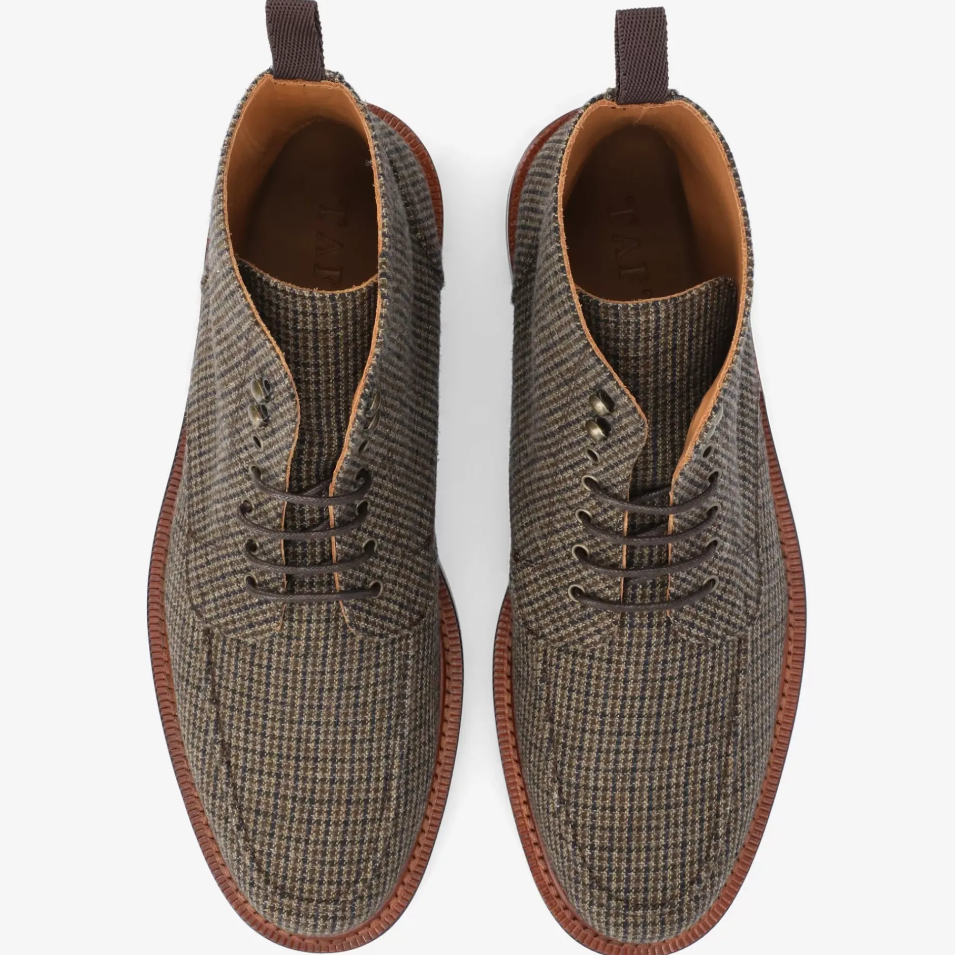 TAFT Boots>The Smith Boot In Espresso - Houndstooth Boot |