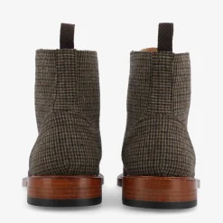 TAFT Boots>The Smith Boot In Espresso - Houndstooth Boot |