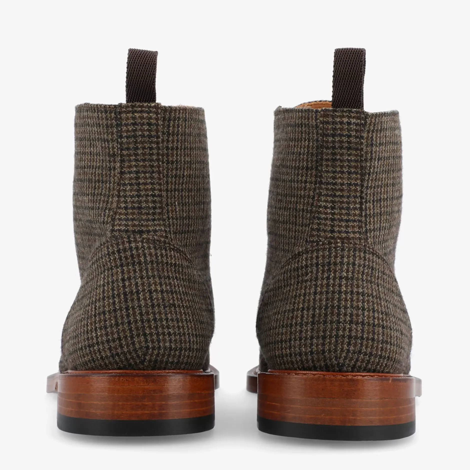 TAFT Boots>The Smith Boot In Espresso - Houndstooth Boot |