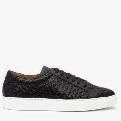 TAFT Sneakers>The Sneaker In Black Woven Leather |