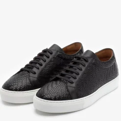 TAFT Sneakers>The Sneaker In Black Woven Leather |