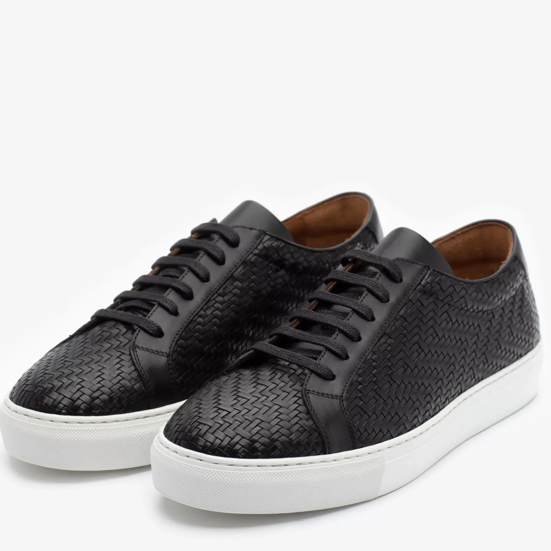 TAFT Sneakers>The Sneaker In Black Woven Leather |