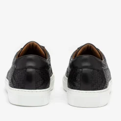 TAFT Sneakers>The Sneaker In Black Woven Leather |