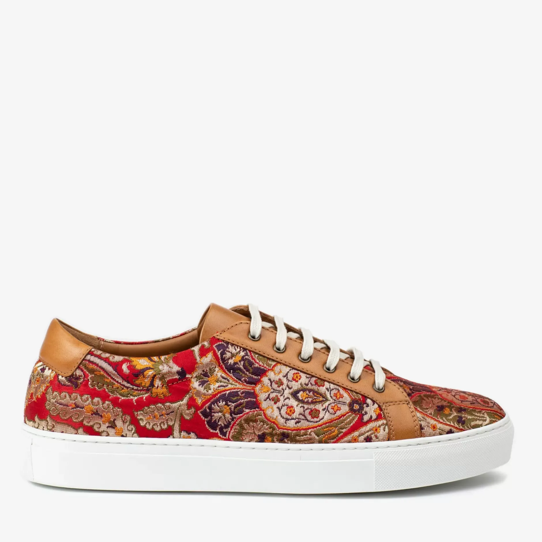 TAFT Sneakers>The Sneaker In Red Paisley - Unique Sneakers |