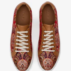TAFT Sneakers>The Sneaker In Red Paisley - Unique Sneakers |