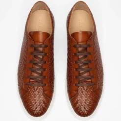 TAFT Sneakers>The Sneaker In Woven Brown Leather |