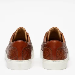 TAFT Sneakers>The Sneaker In Woven Brown Leather |