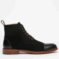 TAFT Boots>The Troy Boot - Black Suede |